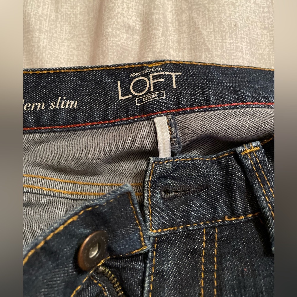 LOFT modern slim jeans dark wash size 2P